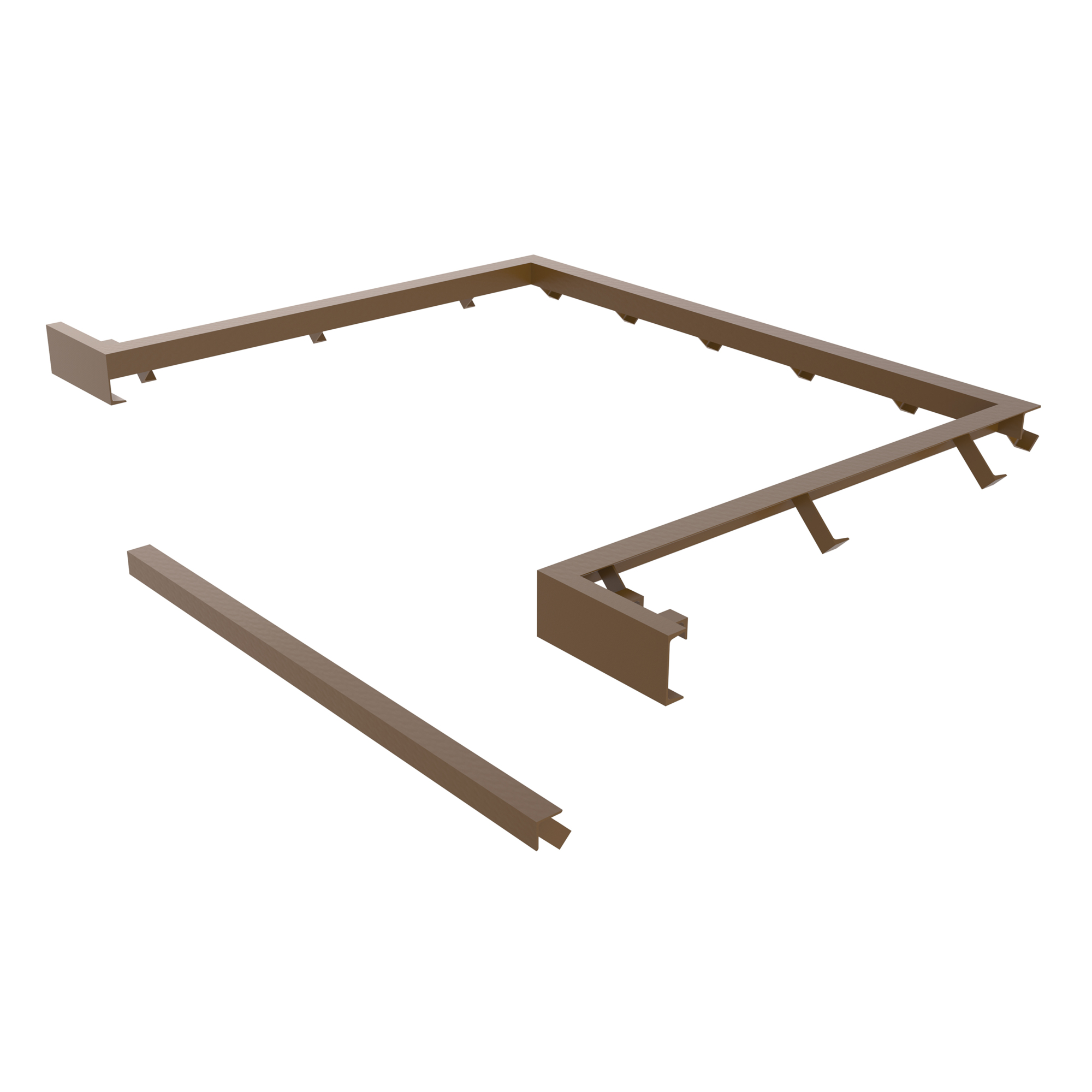 Vestil Optional Dockleveler Curb Angle Set - 6ft. x 6ft., Brown, Model# CAS-66